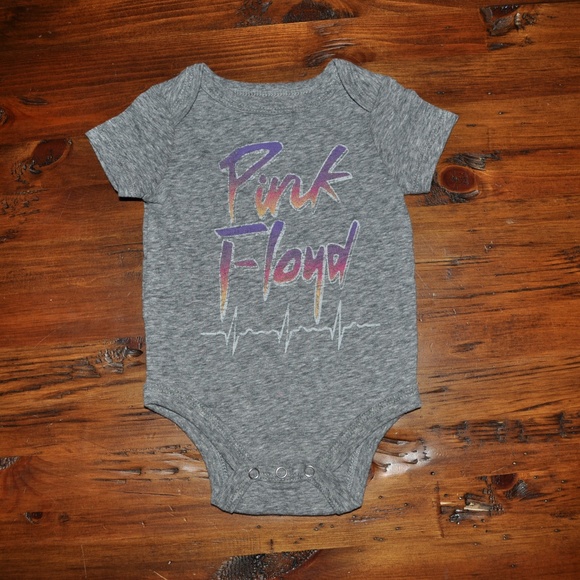 New PINK FLOYD Baby Gray Short Sleeve Bodysuit - Picture 4 of 6
